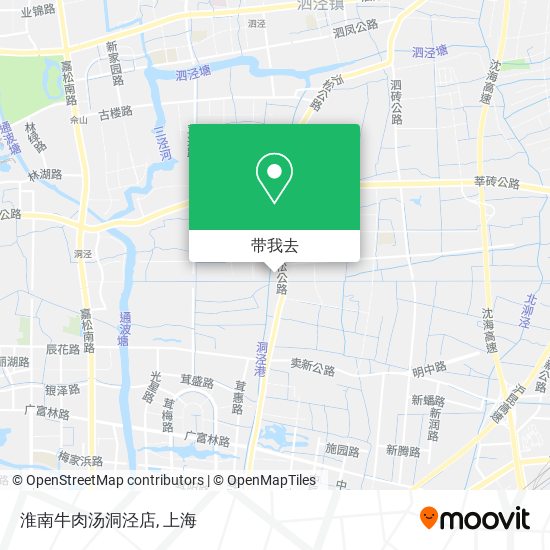 淮南牛肉汤洞泾店地图