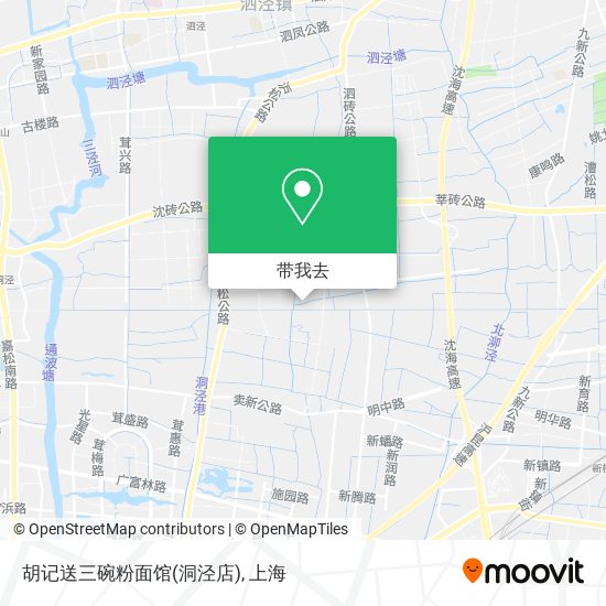 胡记送三碗粉面馆(洞泾店)地图