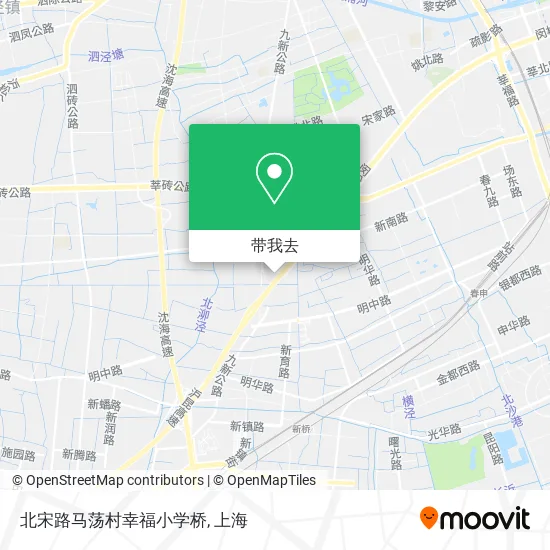 北宋路马荡村幸福小学桥地图