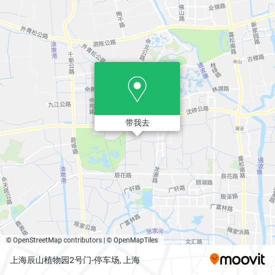 上海辰山植物园2号门-停车场地图
