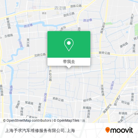 上海予求汽车维修服务有限公司地图