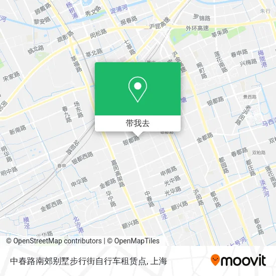 中春路南郊别墅步行街自行车租赁点地图