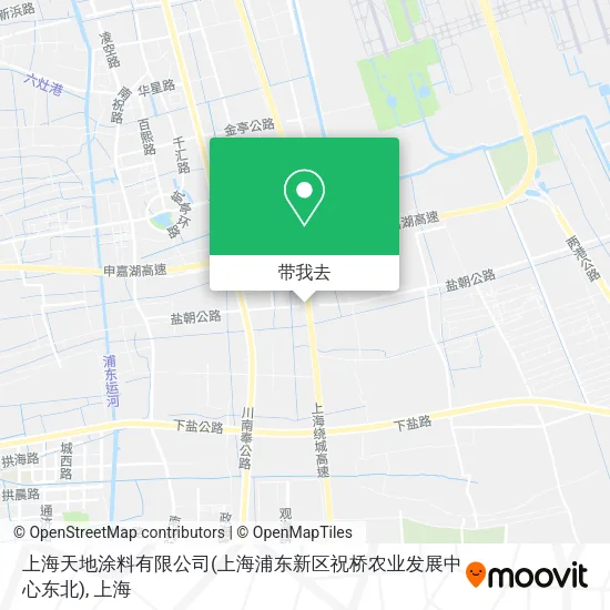 上海天地涂料有限公司(上海浦东新区祝桥农业发展中心东北)地图
