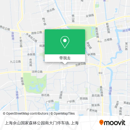 上海佘山国家森林公园南大门停车场地图