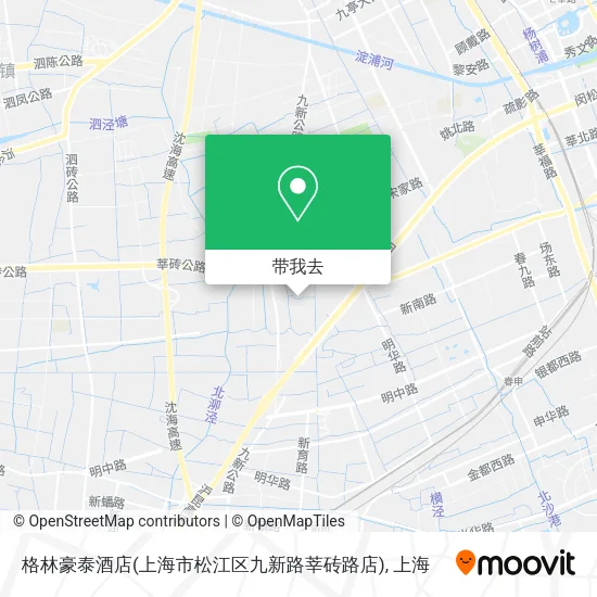 格林豪泰酒店(上海市松江区九新路莘砖路店)地图