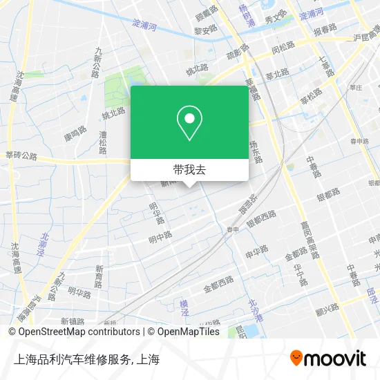 上海品利汽车维修服务地图