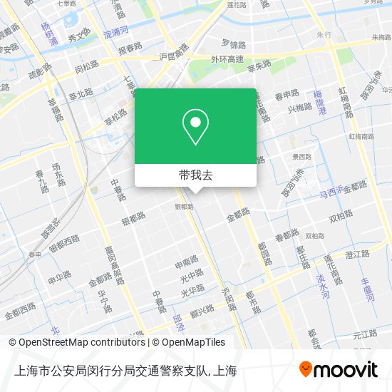 上海市公安局闵行分局交通警察支队地图