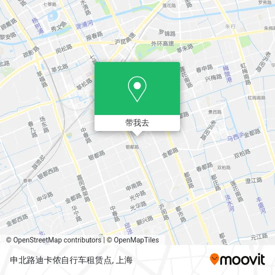 申北路迪卡侬自行车租赁点地图