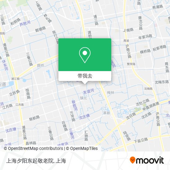 上海夕阳东起敬老院地图