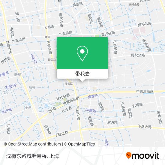 沈梅东路咸塘港桥地图