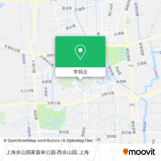 上海佘山国家森林公园-西佘山园地图