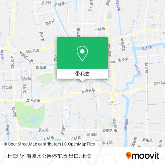 上海玛雅海滩水公园停车场-出口地图