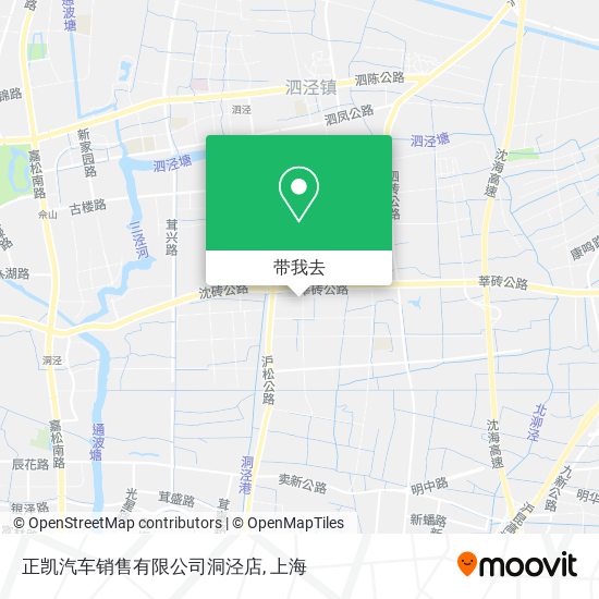 正凯汽车销售有限公司洞泾店地图