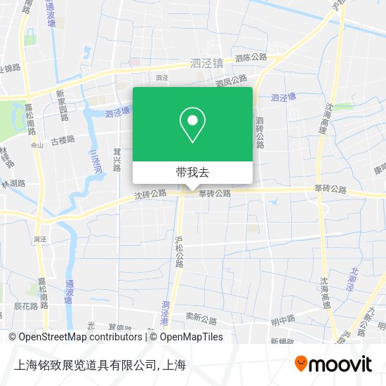 上海铭致展览道具有限公司地图