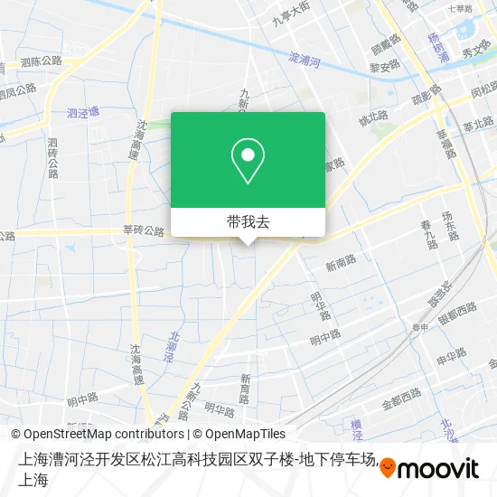 上海漕河泾开发区松江高科技园区双子楼-地下停车场地图