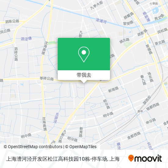 上海漕河泾开发区松江高科技园10栋-停车场地图
