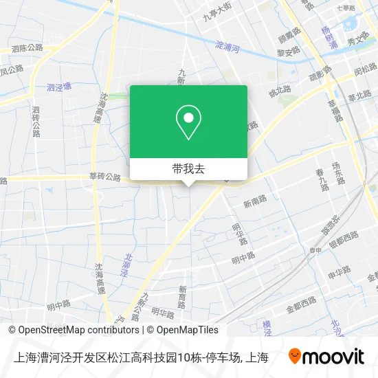上海漕河泾开发区松江高科技园10栋-停车场地图