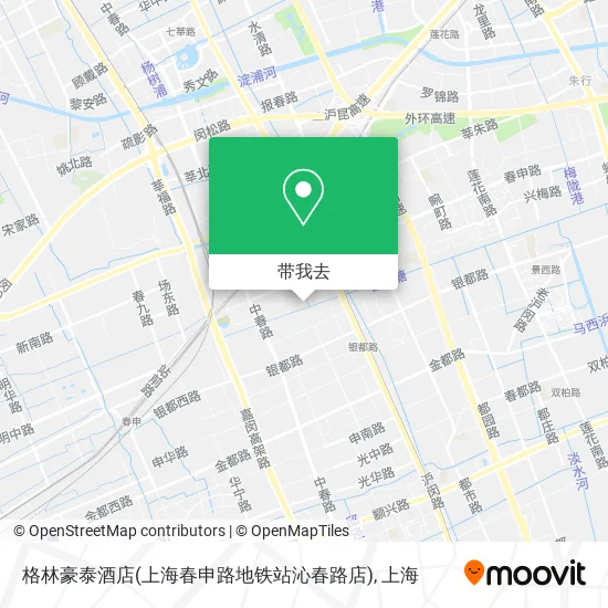 格林豪泰酒店(上海春申路地铁站沁春路店)地图