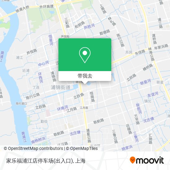 家乐福浦江店停车场(出入口)地图