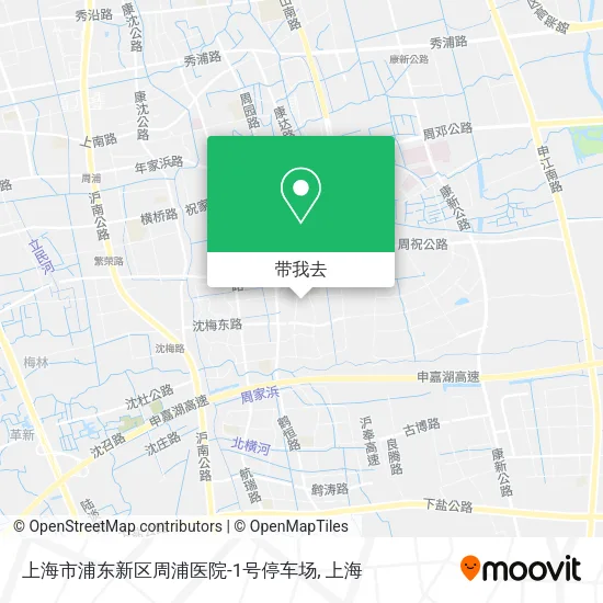 上海市浦东新区周浦医院-1号停车场地图