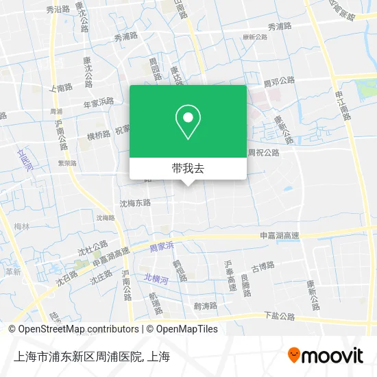 上海市浦东新区周浦医院地图