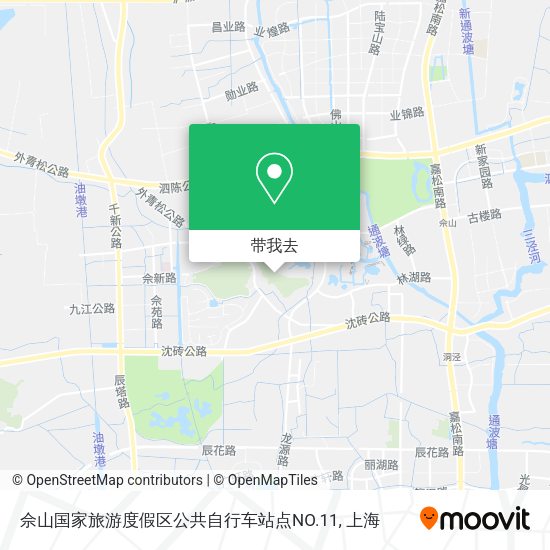 佘山国家旅游度假区公共自行车站点NO.11地图