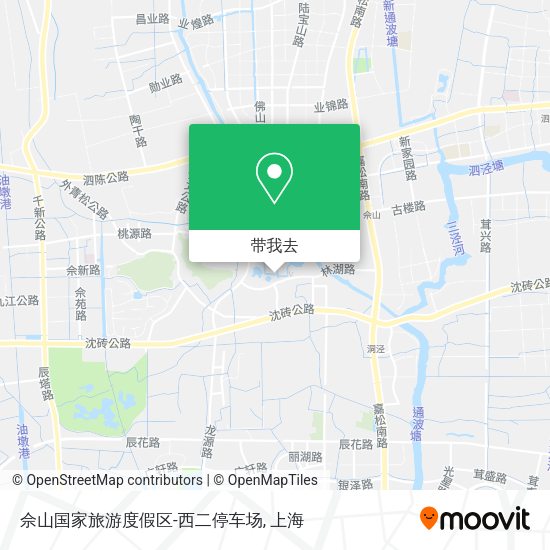 佘山国家旅游度假区-西二停车场地图