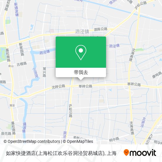 如家快捷酒店(上海松江欢乐谷洞泾贸易城店)地图