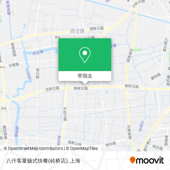 八仟客量贩式快餐(砖桥店)地图