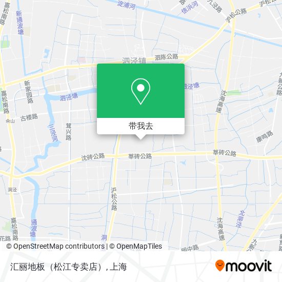 汇丽地板（松江专卖店）地图