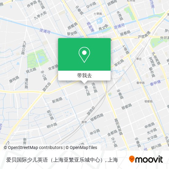 爱贝国际少儿英语（上海亚繁亚乐城中心）地图