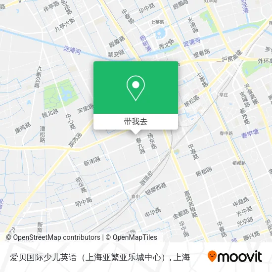 爱贝国际少儿英语（上海亚繁亚乐城中心）地图