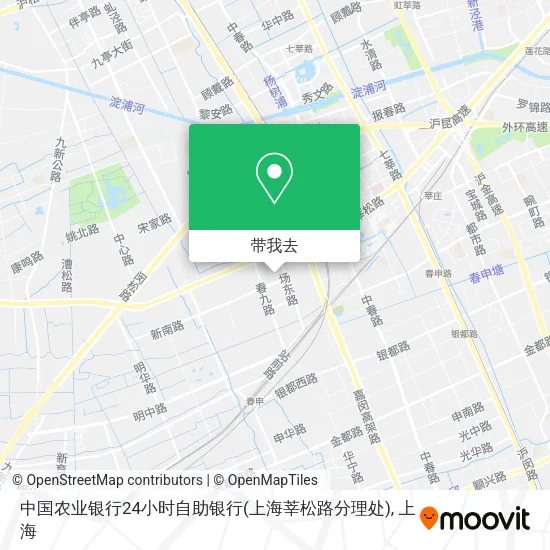 中国农业银行24小时自助银行(上海莘松路分理处)地图