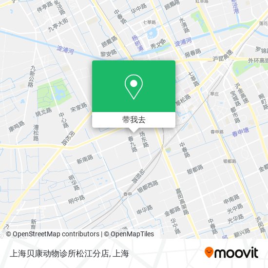 上海贝康动物诊所松江分店地图