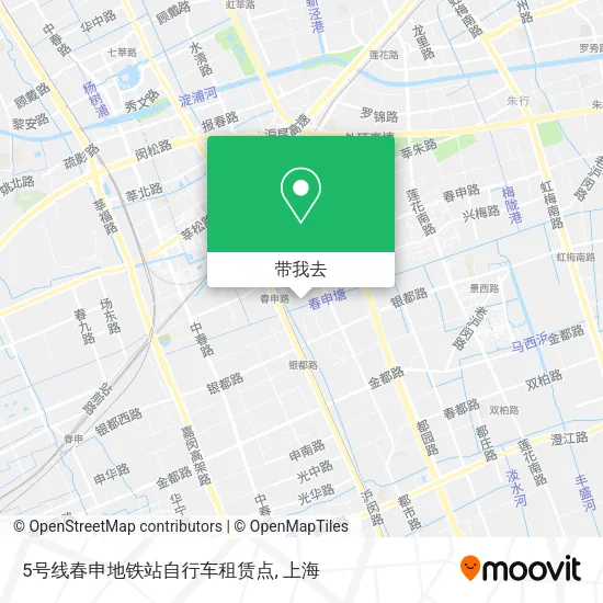 5号线春申地铁站自行车租赁点地图