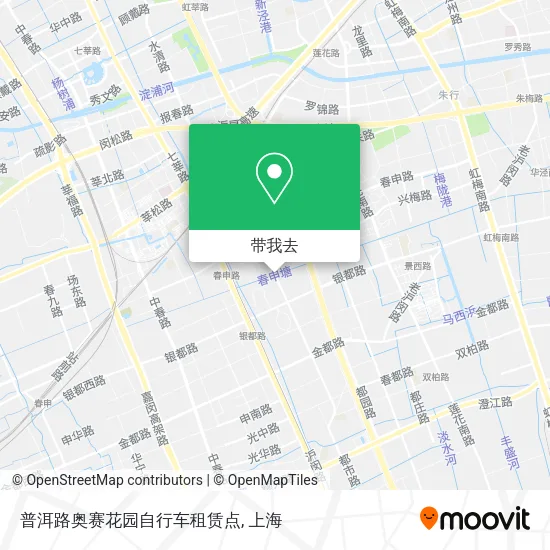 普洱路奥赛花园自行车租赁点地图