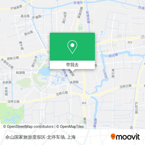 佘山国家旅游度假区-北停车场地图