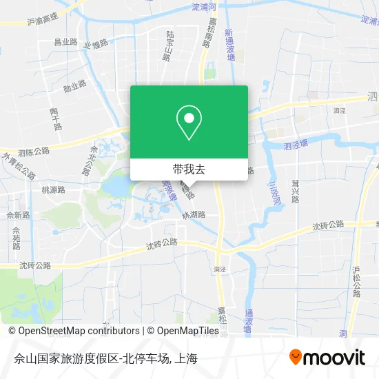 佘山国家旅游度假区-北停车场地图