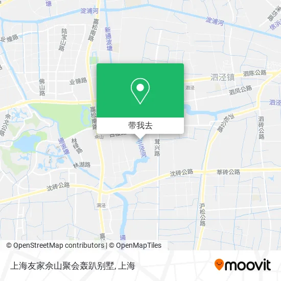 上海友家佘山聚会轰趴别墅地图
