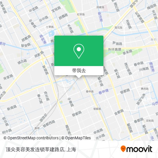 顶尖美容美发连锁莘建路店地图