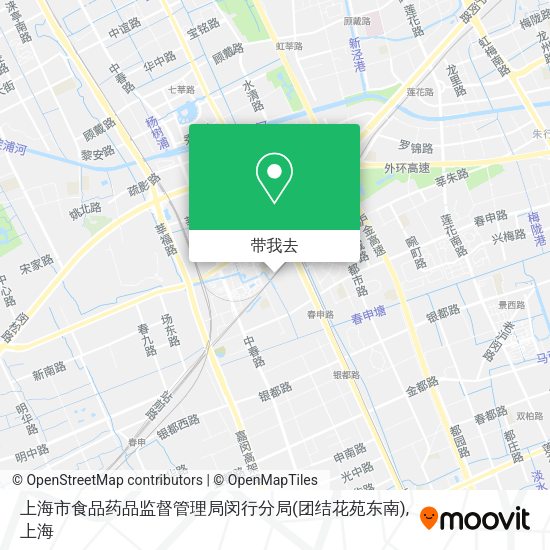 上海市食品药品监督管理局闵行分局(团结花苑东南)地图