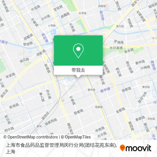 上海市食品药品监督管理局闵行分局(团结花苑东南)地图