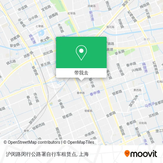 沪闵路闵行公路署自行车租赁点地图