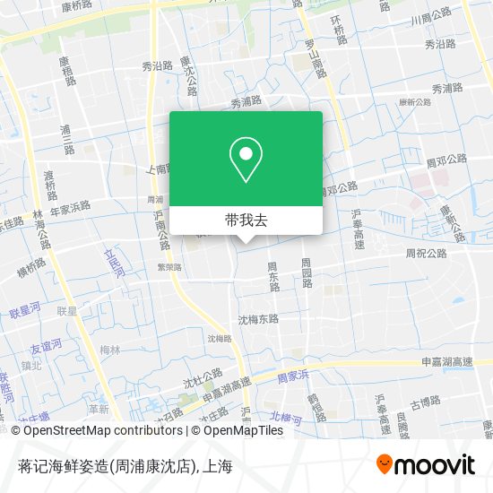 蒋记海鲜姿造(周浦康沈店)地图