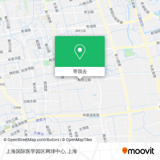 上海国际医学园区网球中心地图