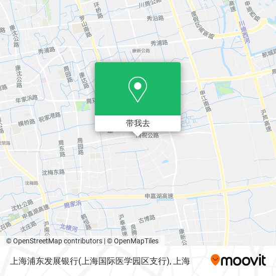 上海浦东发展银行(上海国际医学园区支行)地图