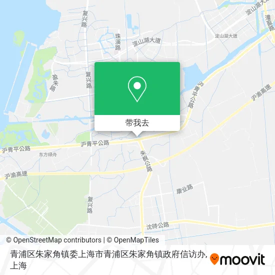 青浦区朱家角镇委上海市青浦区朱家角镇政府信访办地图
