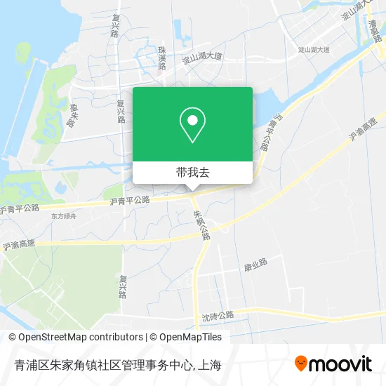 青浦区朱家角镇社区管理事务中心地图