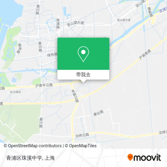 青浦区珠溪中学地图