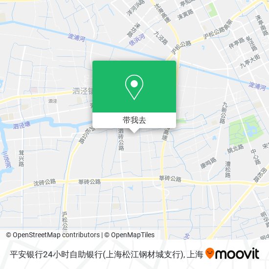 平安银行24小时自助银行(上海松江钢材城支行)地图